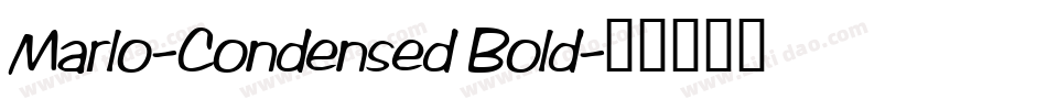Marlo-Condensed Bold字体转换